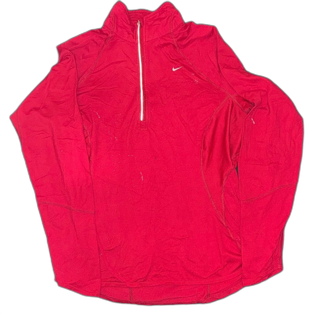 Nike Red Dri-FIT 1/4-Zip Pullover – Men’s M